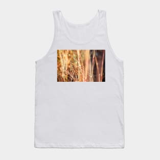 Nature in abstract - dry grass with delicate small blue flower Tank Top